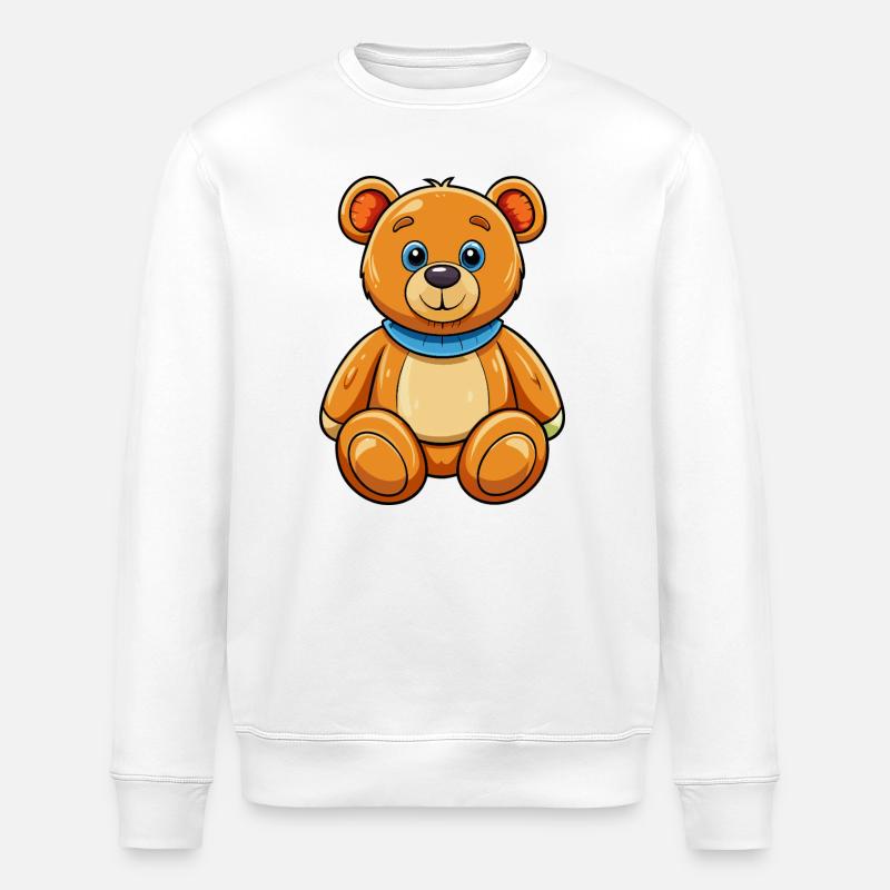 Teddybär - Stanley/Stella Unisex Bio-Sweatshirt ROLLER - Weiß
