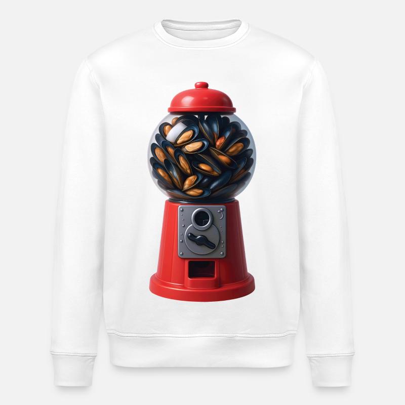 MACHINE À MOULES - Bellegique  - Sweat bio ROLLER Stanley/Stella Unisexe - blanc
