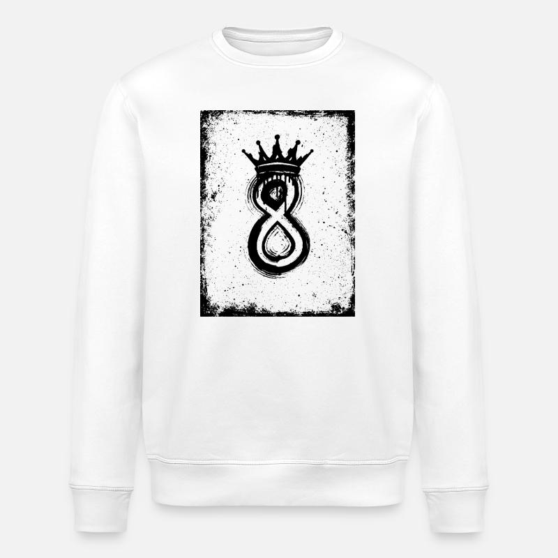 8 – Conception du Roi Couronne - Sweat bio ROLLER Stanley/Stella Unisexe - blanc