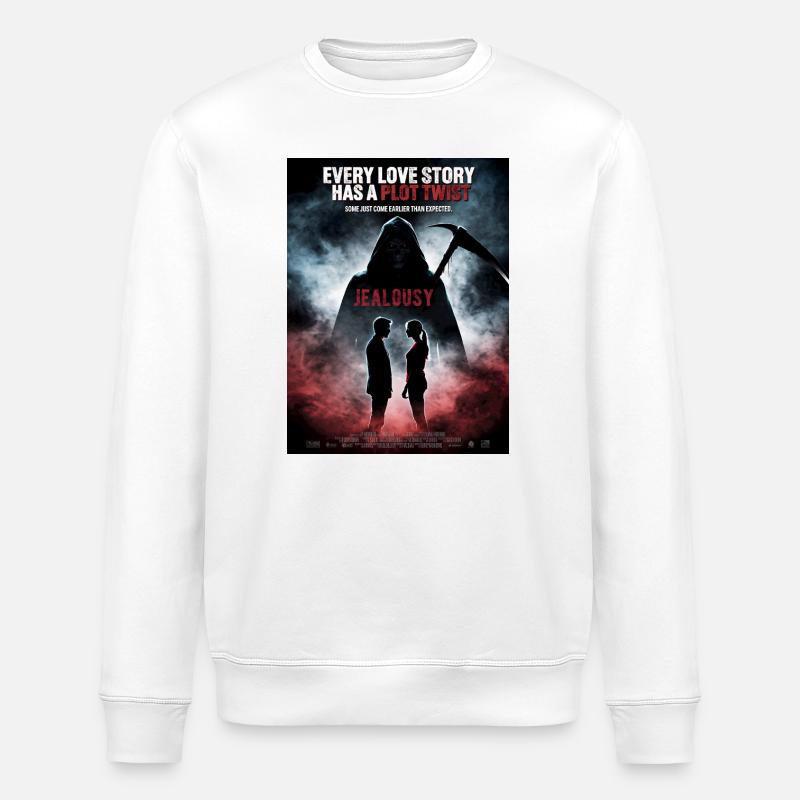 Plot Twist Liebe Eifersucht - Stanley/Stella Unisex Bio-Sweatshirt ROLLER - Weiß