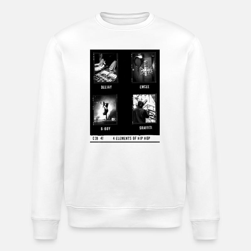 4 Éléments hip-hop - Sweat bio ROLLER Stanley/Stella Unisexe - blanc