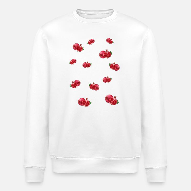 pomegranate - Stanley/Stella ROLLER Unisex Organic Sweatshirt - white