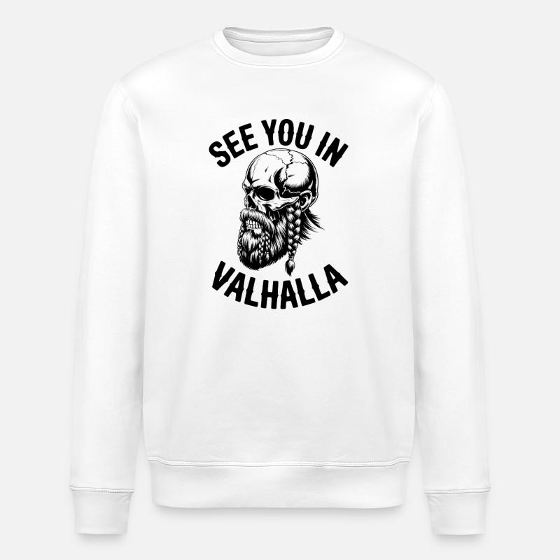Wir sehen uns in Walhalla - Stanley/Stella Unisex Bio-Sweatshirt ROLLER - Weiß