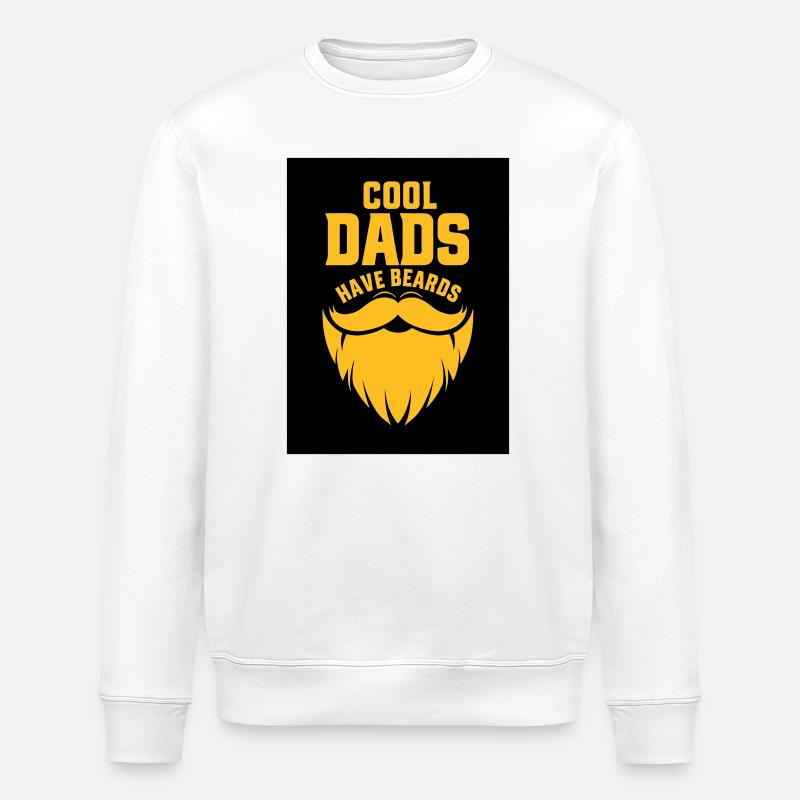 Les papas cool ont la barbe - Sweat bio ROLLER Stanley/Stella Unisexe - blanc