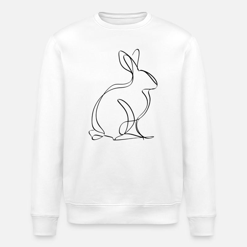 Kunst-Hase – Kunst trifft Dekoration - Stanley/Stella Unisex Bio-Sweatshirt ROLLER - Weiß