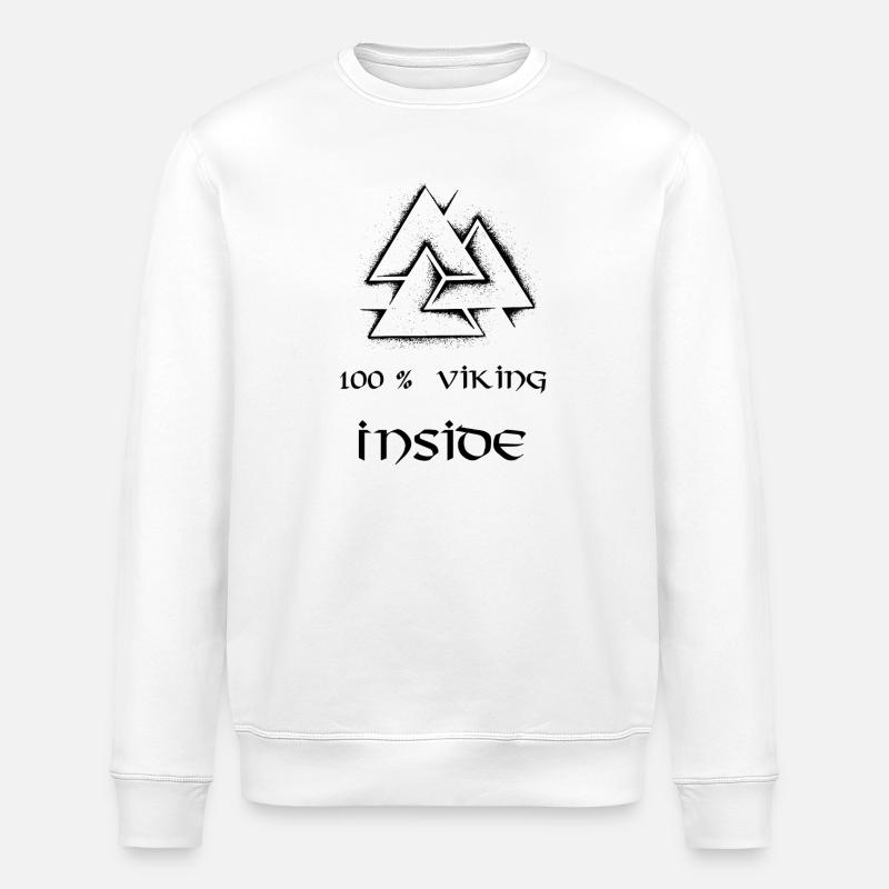 100 % des Vikings à l’intérieur - Sweat bio ROLLER Stanley/Stella Unisexe - blanc
