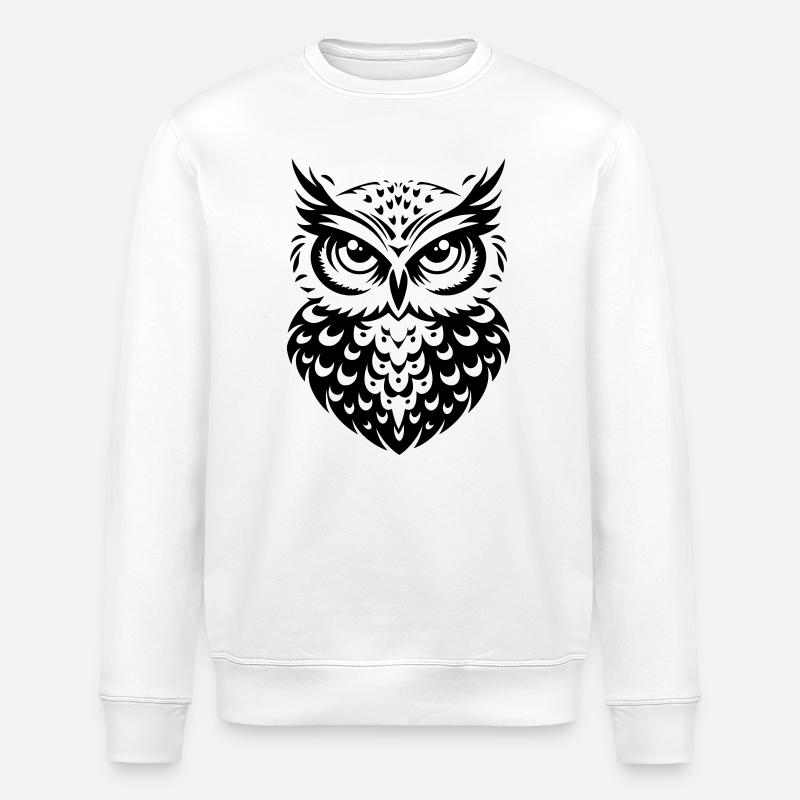 Eule - Stanley/Stella Unisex Bio-Sweatshirt ROLLER - Weiß