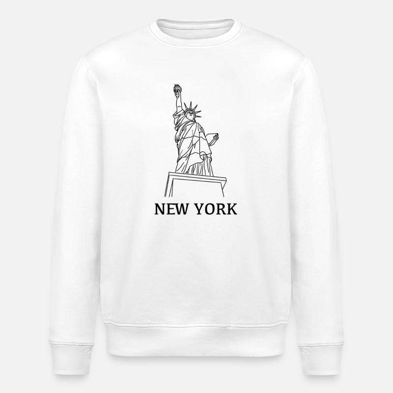 New_York_schwarz - Sweat bio ROLLER Stanley/Stella Unisexe - blanc