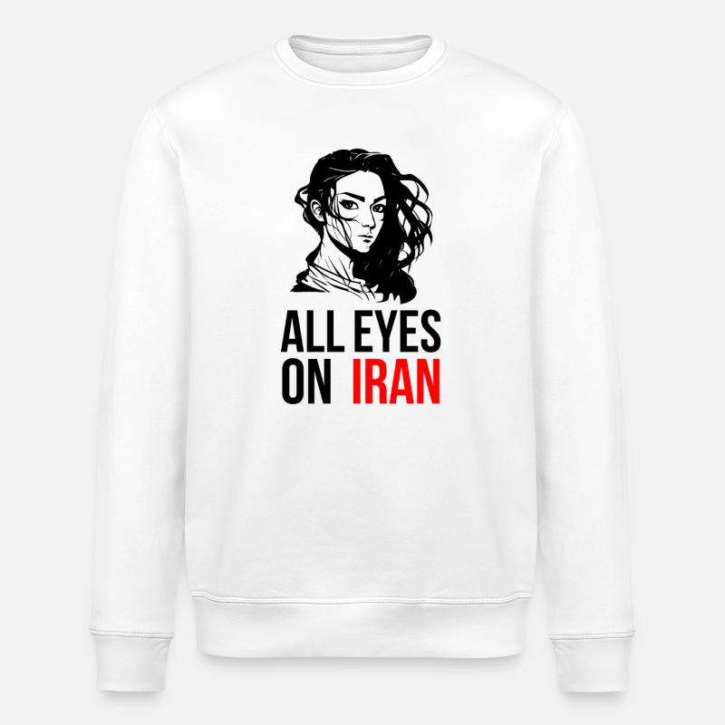 All Eyes On Iran - Stanley/Stella Unisex Bio-Sweatshirt ROLLER - Weiß