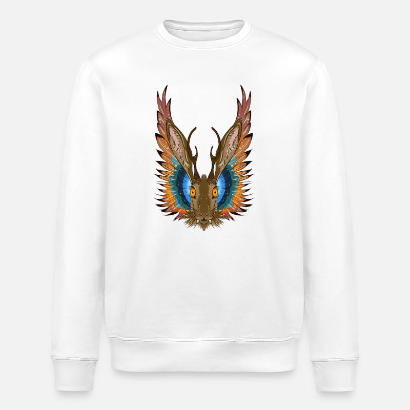 Wolpertinger - Stanley/Stella Unisex Bio-Sweatshirt ROLLER - Weiß