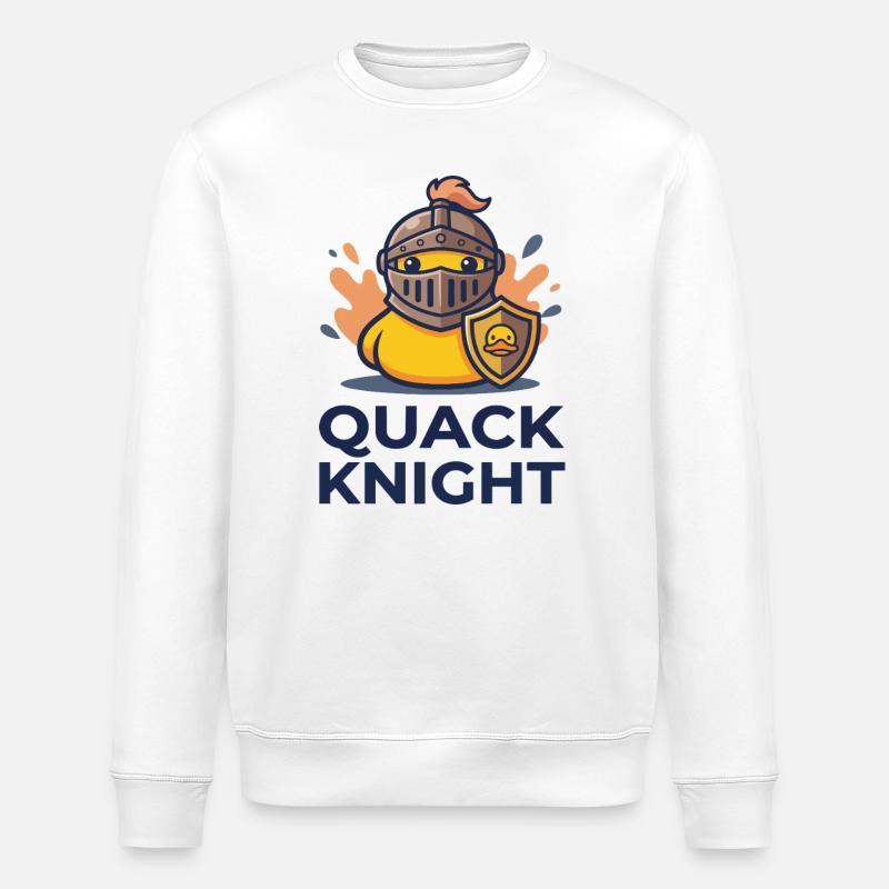 Quack-Ritter-Rüstungsente - Stanley/Stella Unisex Bio-Sweatshirt ROLLER - Weiß