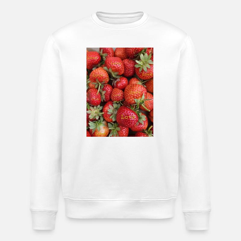 Erdbeeren - Stanley/Stella Unisex Bio-Sweatshirt ROLLER - Weiß