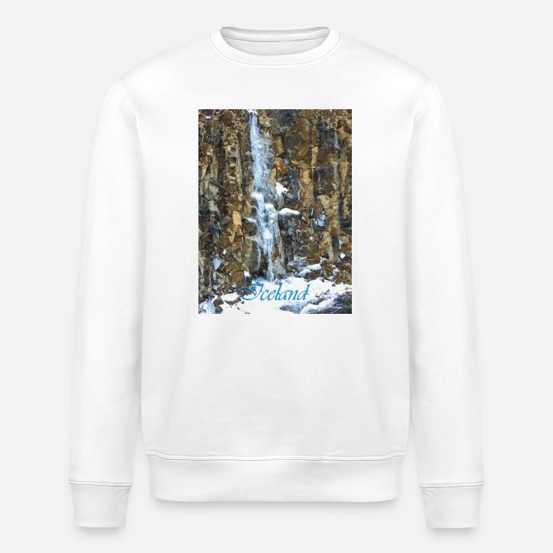 Cascade d'Islande - Sweat bio ROLLER Stanley/Stella Unisexe - blanc