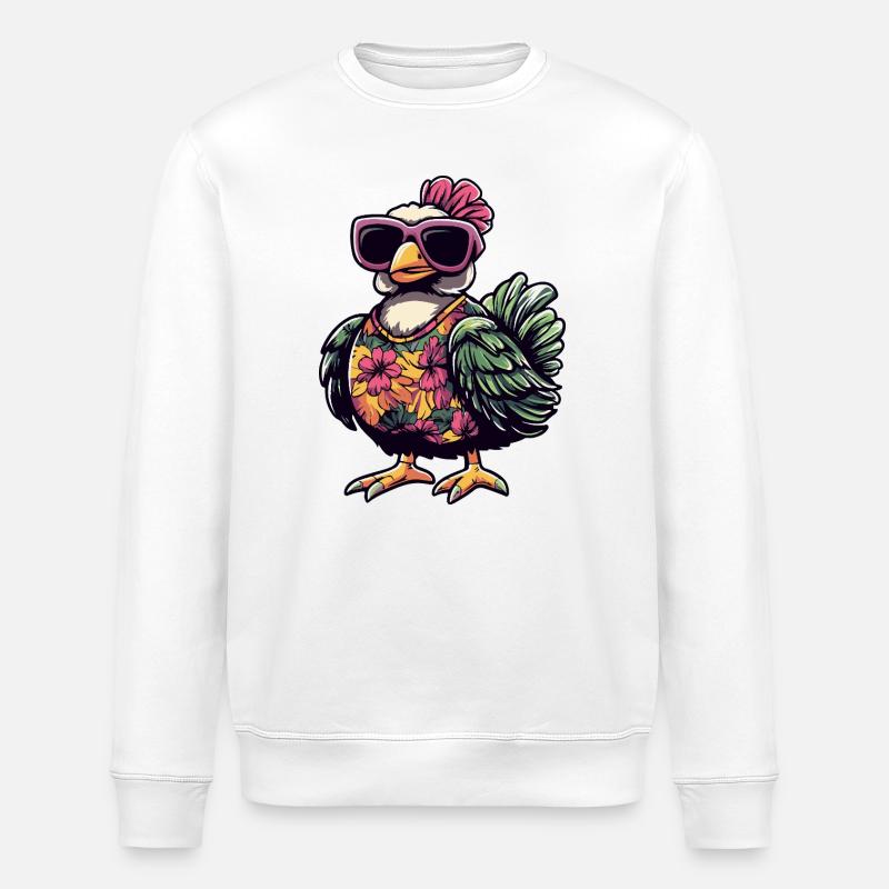 Turkey Comic Holiday - Stanley/Stella ROLLER Unisex Organic Sweatshirt - white
