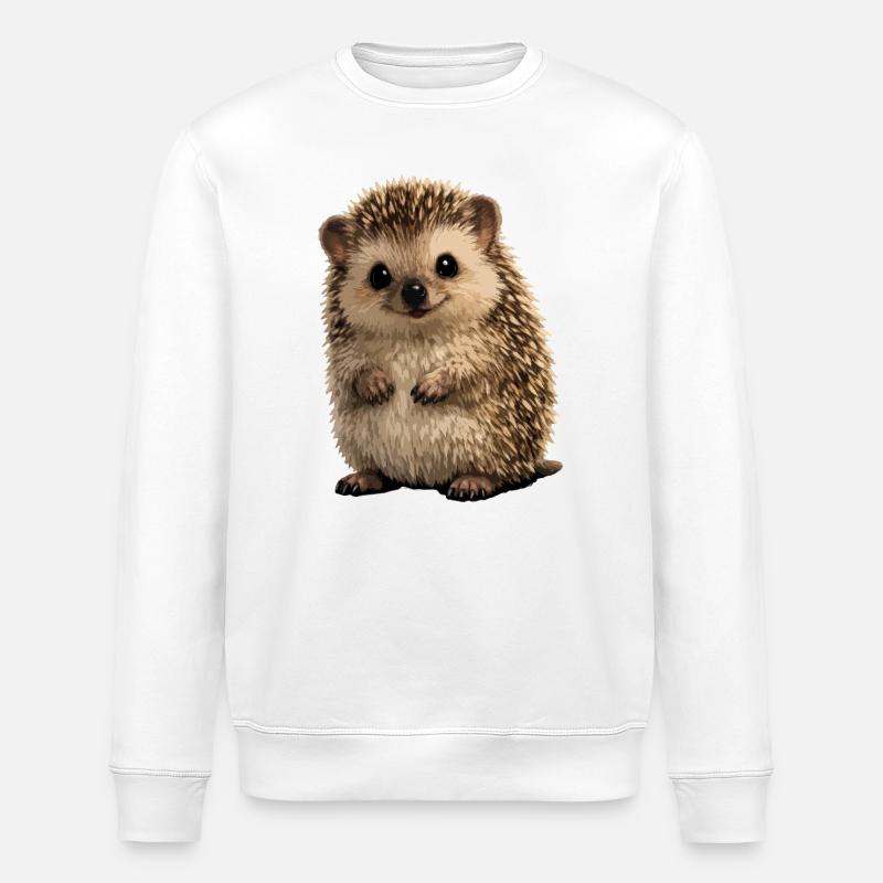 Small Hedgehog Stuffy Coat - Stanley/Stella ROLLER Unisex Organic Sweatshirt - white