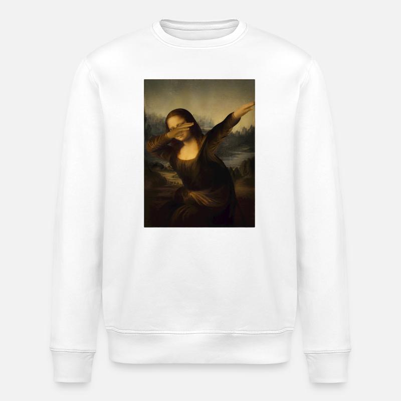 Joconde Dab Léonard de Vinci Joconde - Sweat bio ROLLER Stanley/Stella Unisexe - blanc