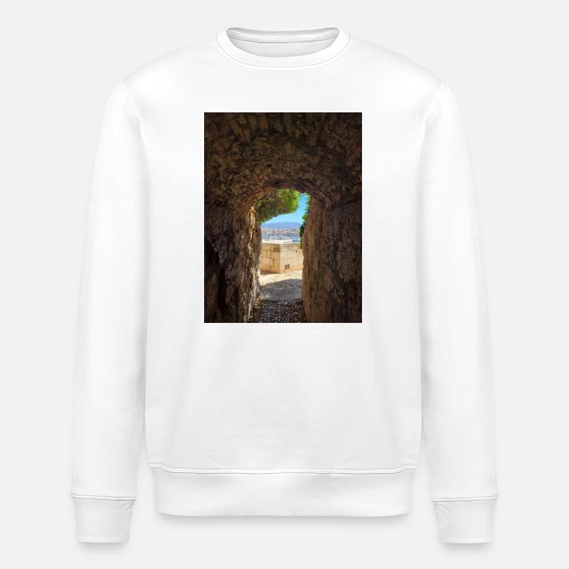 Voie d'ocre vers le littoral - Sweat bio ROLLER Stanley/Stella Unisexe - blanc