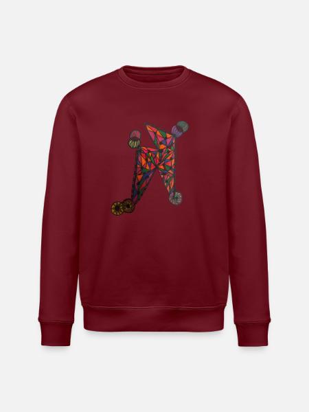 Geometrisches Farb-N-Muster - Martina Eßer - Stanley/Stella Unisex Bio-Sweatshirt ROLLER - Weiß