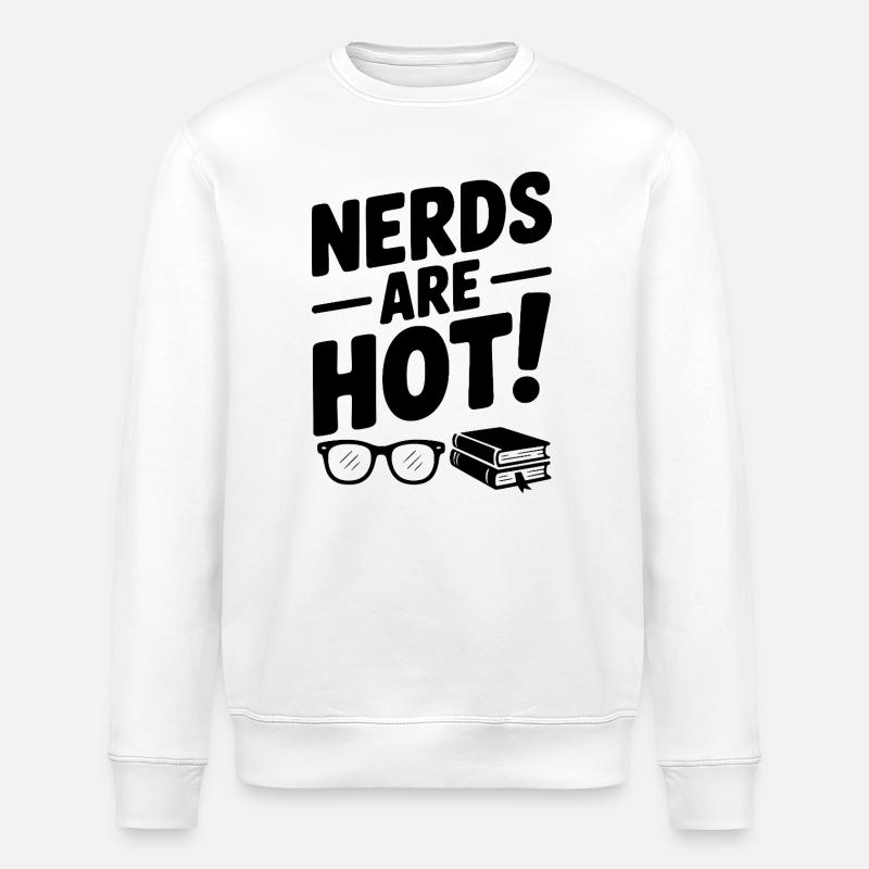 Nerds Are Hot! - Stanley/Stella ROLLER Unisex Organic Sweatshirt - white