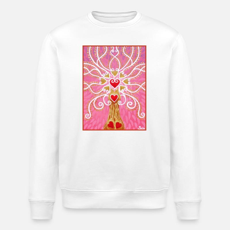 Lebensbaum Liebe - Sonja von Staden - Stanley/Stella Unisex Bio-Sweatshirt ROLLER - Weiß
