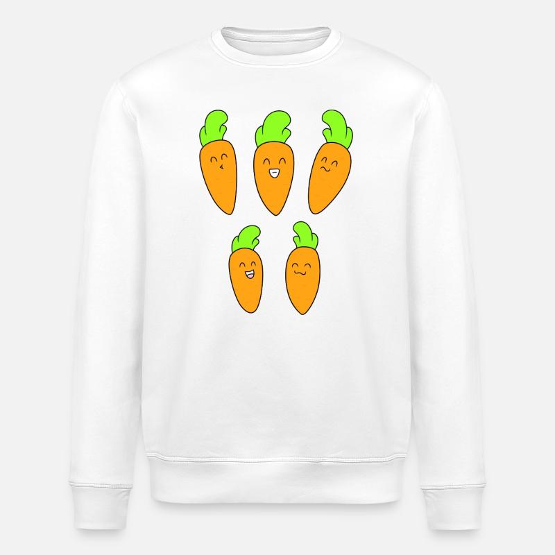 Petite tête de carotte mignonne - Sweat bio ROLLER Stanley/Stella Unisexe - blanc