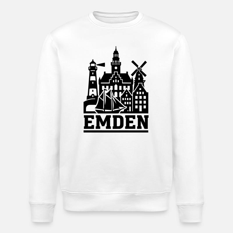 Emden Ostfriesland - Stanley/Stella Unisex Bio-Sweatshirt ROLLER - Weiß