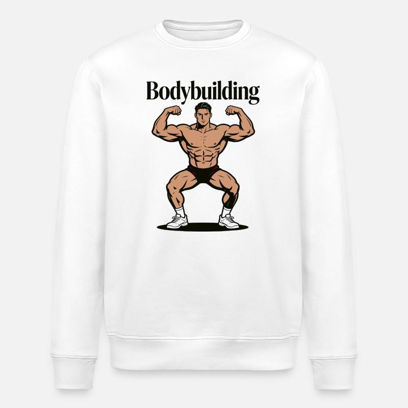 Bodybuilding-Bodybuilder - Stanley/Stella Unisex Bio-Sweatshirt ROLLER - Weiß