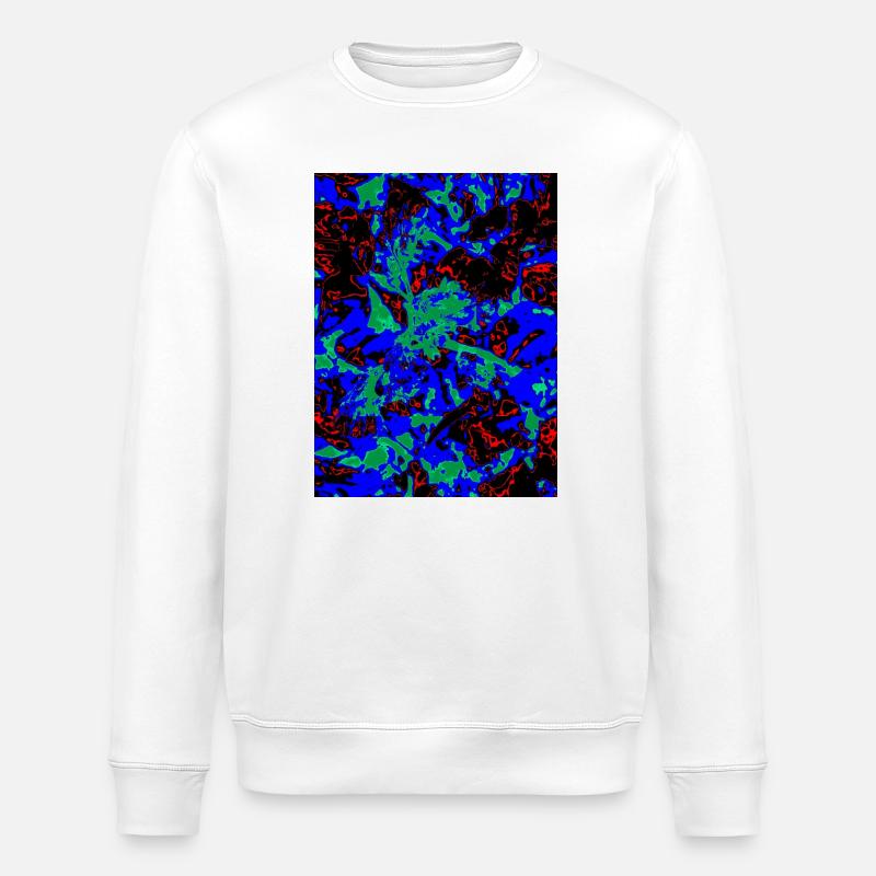 Neon Bloom Nebel - Stanley/Stella Unisex Bio-Sweatshirt ROLLER - Weiß