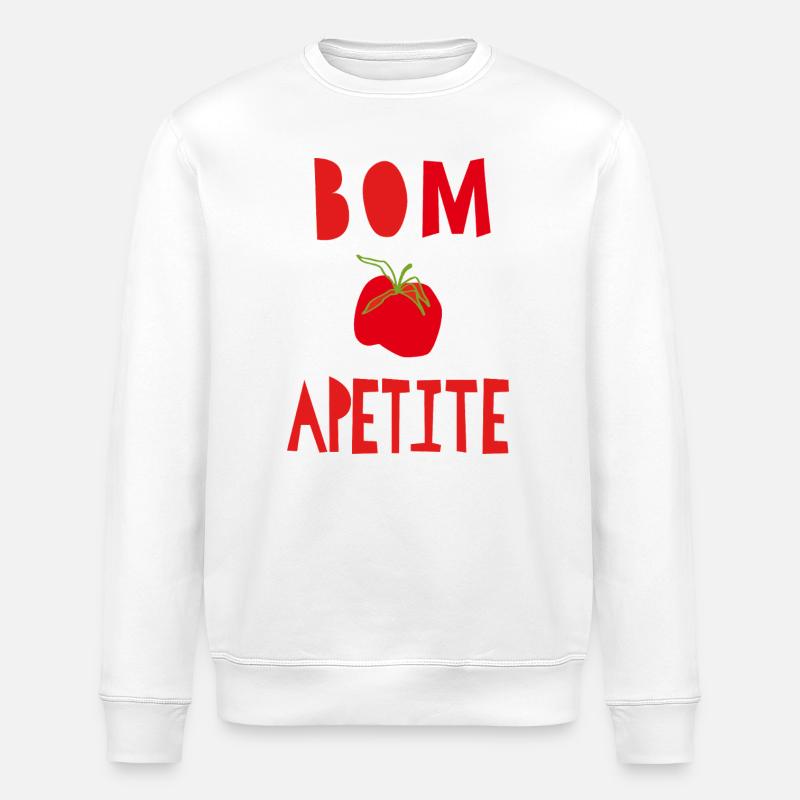Bom Apetite - Stanley/Stella ROLLER Unisex Organic Sweatshirt - white