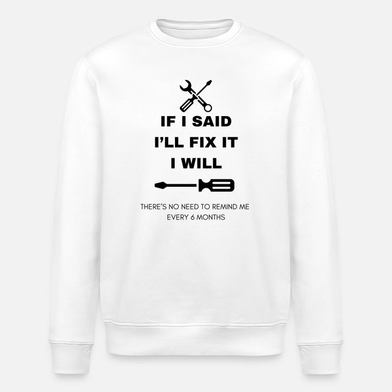 Handyman - Stanley/Stella ROLLER Unisex Organic Sweatshirt - white