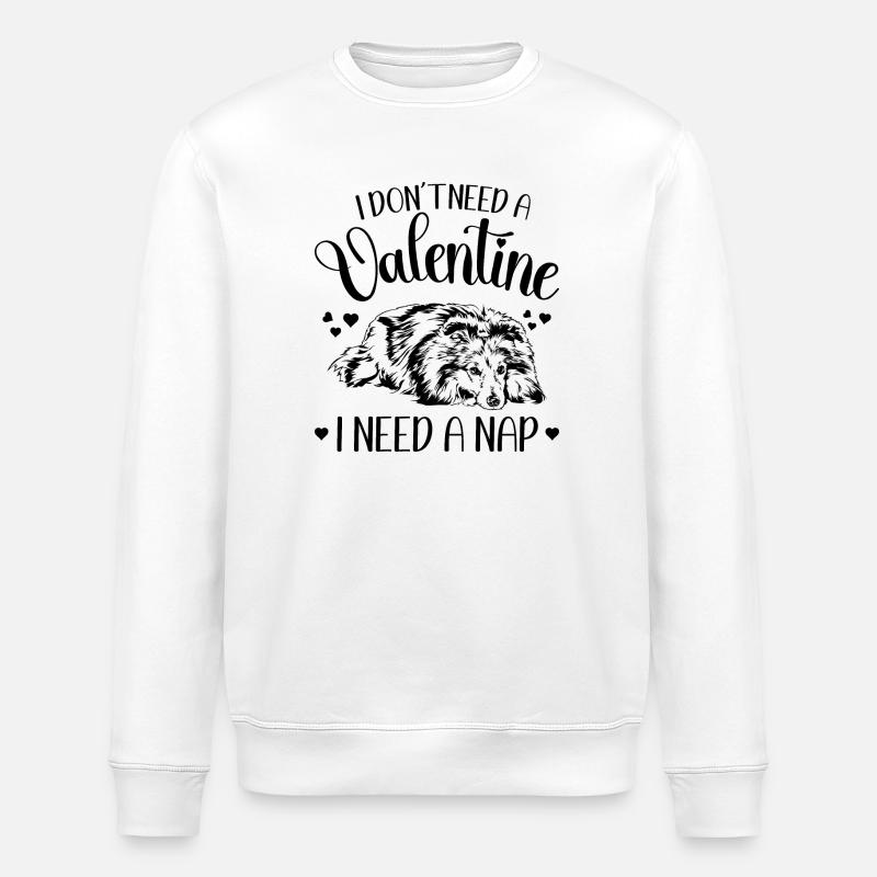 Sheltie Saint-Valentin chiens chien Wilsigns - Sweat bio ROLLER Stanley/Stella Unisexe - blanc