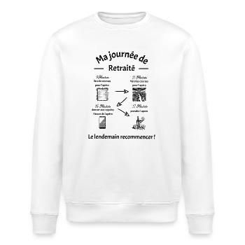 Ruhestand - Stanley/Stella Unisex Bio-Sweatshirt ROLLER - Weiß - Vorne - Nik (191cm)