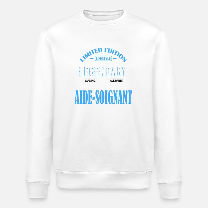 AIDE SOIGNANT - Sweat bio ROLLER Stanley/Stella Unisexe - blanc