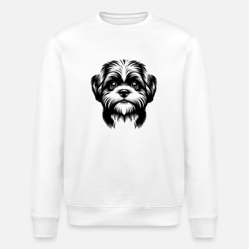 Süßer kleiner Hund - Stanley/Stella Unisex Bio-Sweatshirt ROLLER - Weiß