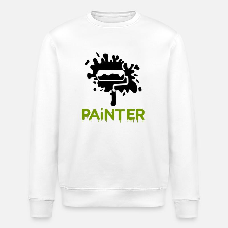 painting painter2 - Stanley/Stella ROLLER Unisex Organic Sweatshirt - white