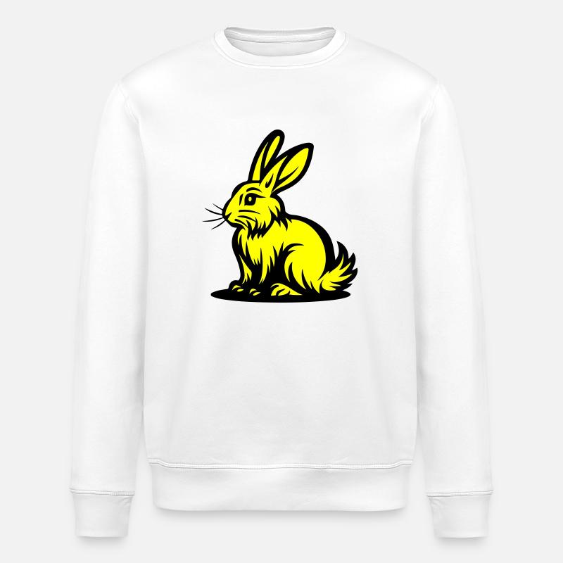 Hase Ostern - Stanley/Stella Unisex Bio-Sweatshirt ROLLER - Weiß