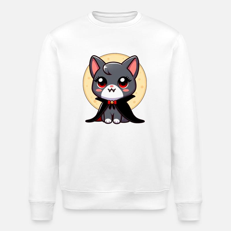 Halloween Chat Vampire Chauve-souris Mignon - Sweat bio ROLLER Stanley/Stella Unisexe - blanc
