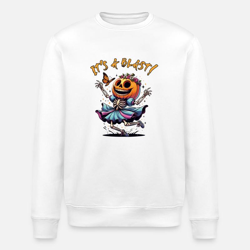 Drôle de princesse d’Halloween - Sweat bio ROLLER Stanley/Stella Unisexe - blanc