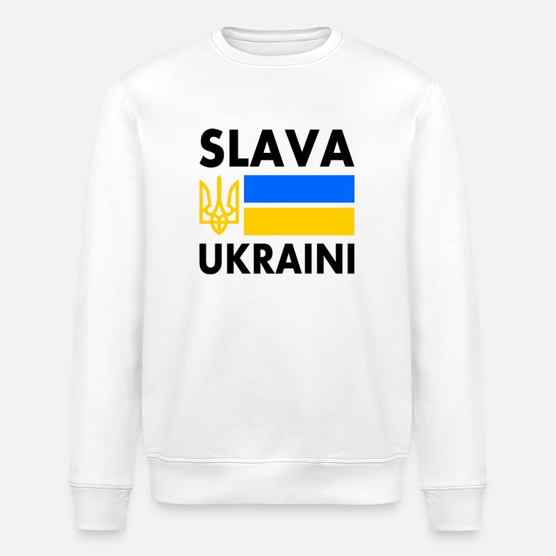 Slava ukraini - Stanley/Stella ROLLER Unisex Organic Sweatshirt - white