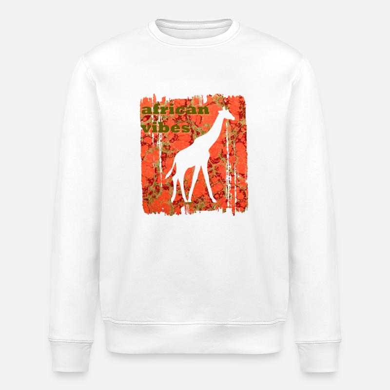 giraffe e 213 - Stanley/Stella Unisex Bio-Sweatshirt ROLLER - Weiß
