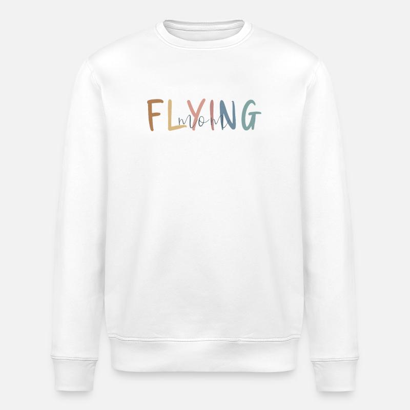 Flight Attendant Gift - Mother's Day Gift - Stanley/Stella ROLLER Unisex Organic Sweatshirt - white