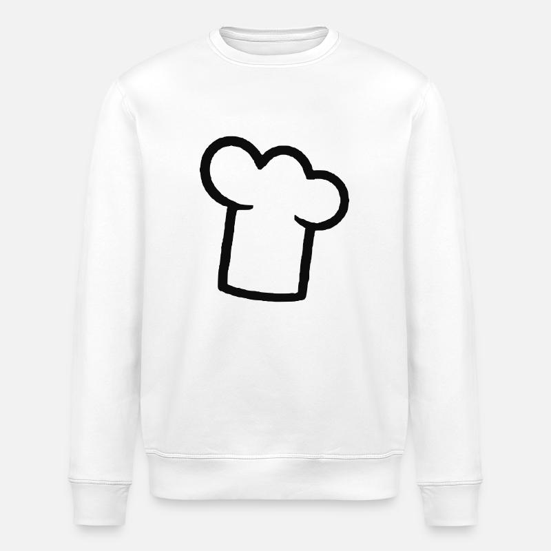 chef's hat - Stanley/Stella ROLLER Unisex Organic Sweatshirt - white