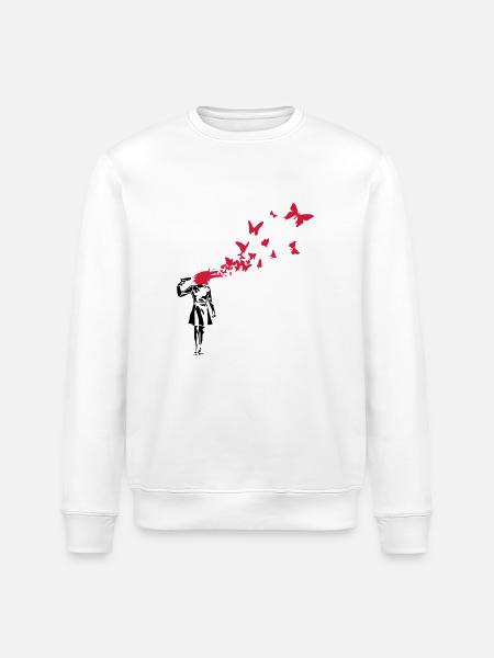 Butterfly Suicide - Stanley/Stella Unisex Bio-Sweatshirt ROLLER - Weiß