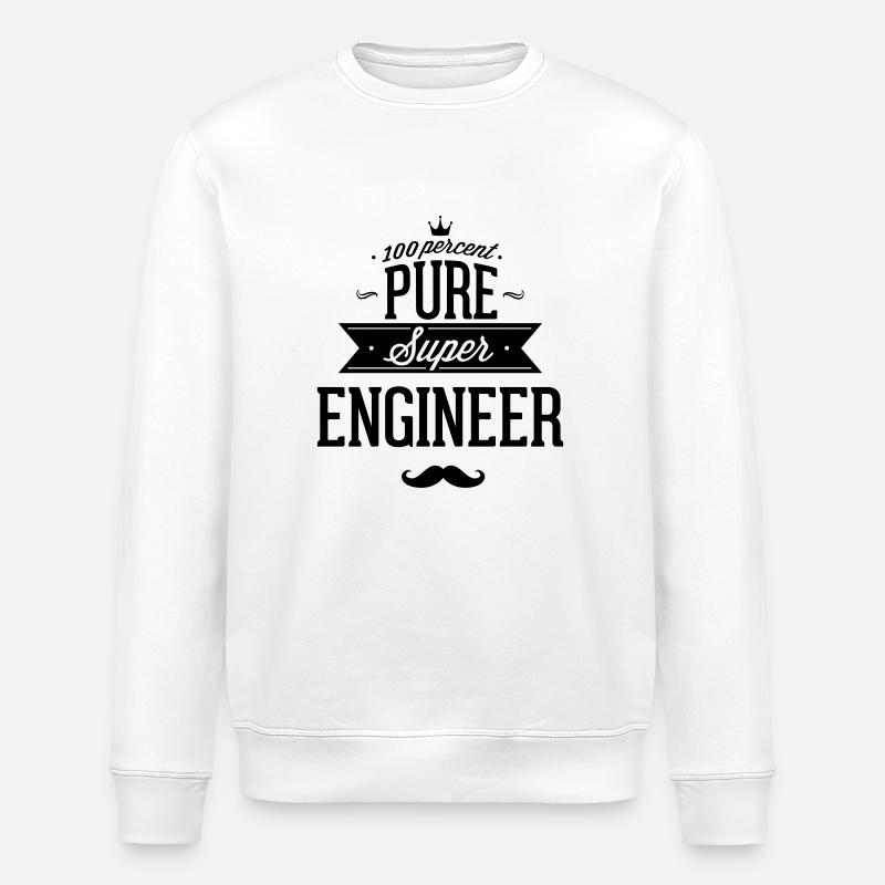 Engineer with all my heart - Stanley/Stella ROLLER Unisex Organic Sweatshirt - white