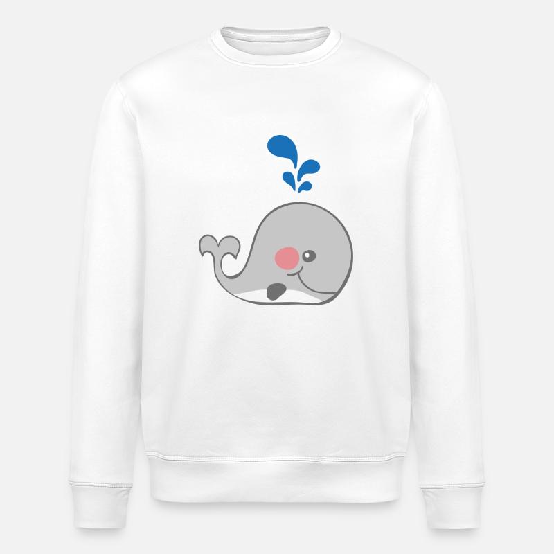 baleine - Sweat bio ROLLER Stanley/Stella Unisexe - blanc