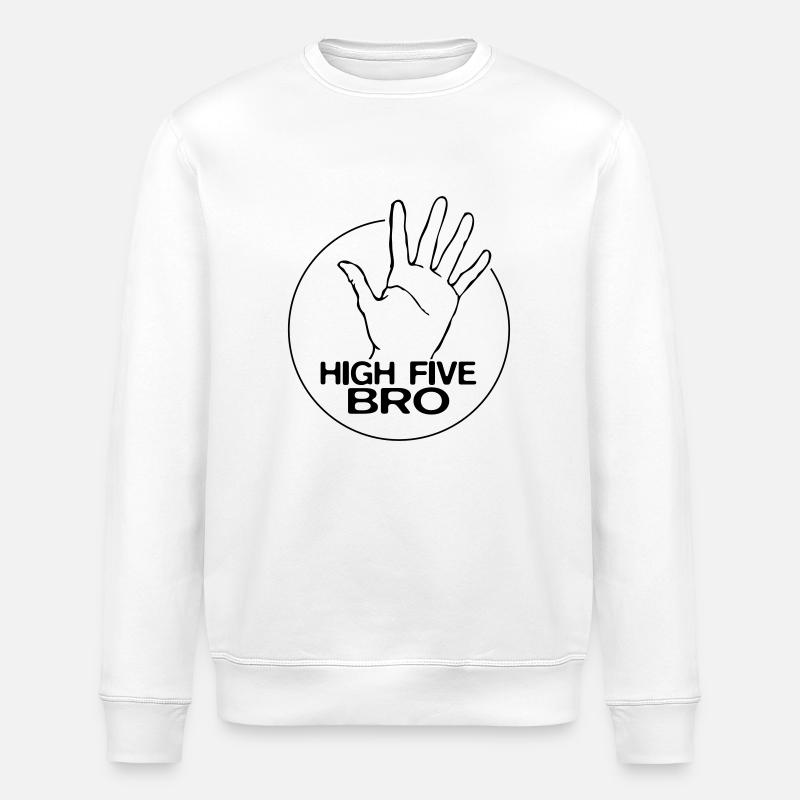 High Five Bro! - Sweat bio ROLLER Stanley/Stella Unisexe - blanc