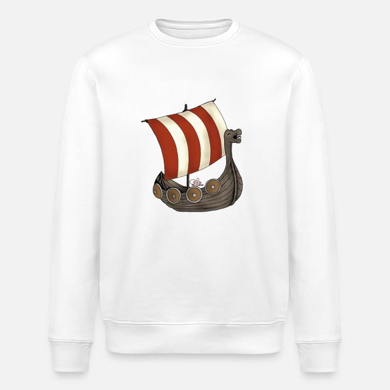 Eriks Winkingerschiff - Stanley/Stella Unisex Bio-Sweatshirt ROLLER - Weiß
