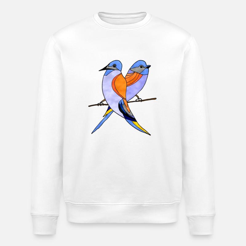 oiseaux - Sweat bio ROLLER Stanley/Stella Unisexe - blanc