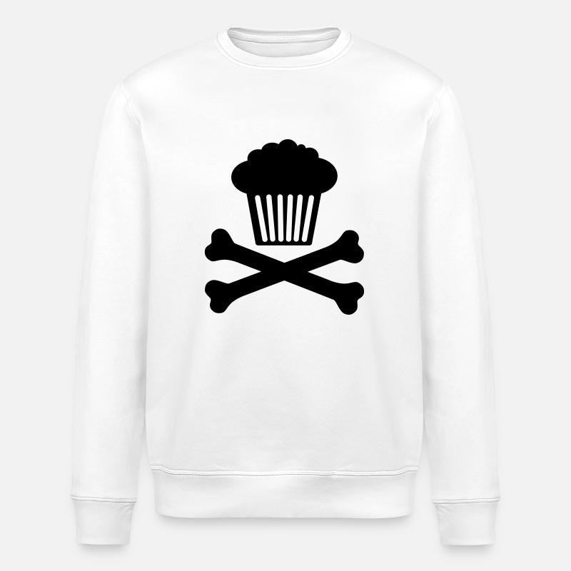 Cupcakes N'Bones - Sweat bio ROLLER Stanley/Stella Unisexe - blanc