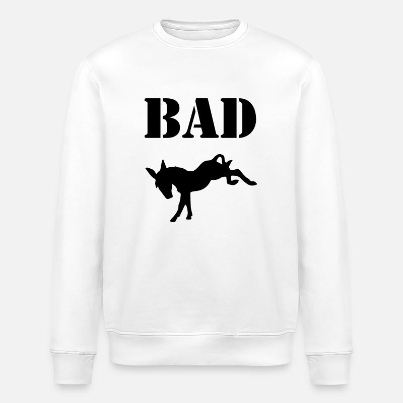 Bad Ass - Stanley/Stella Unisex Bio-Sweatshirt ROLLER - Weiß